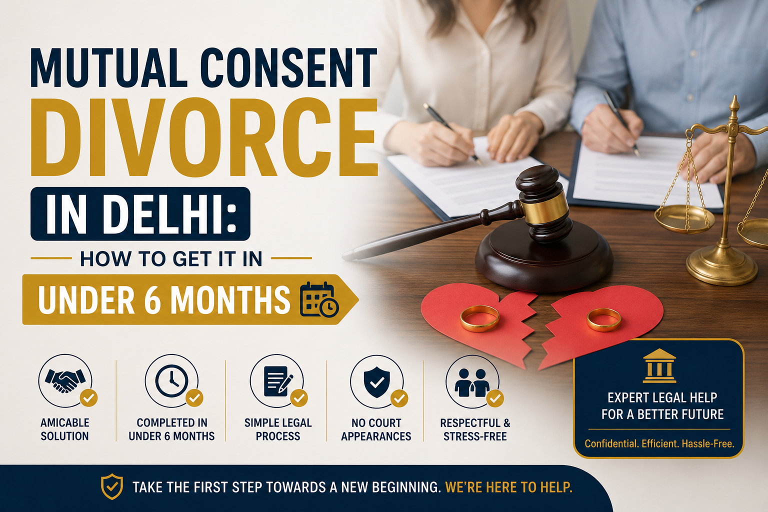 Mutual Consent Divorce Delhi Under 6 Months