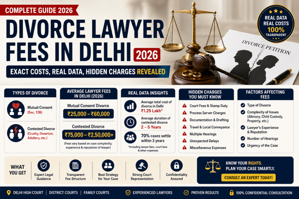 Divorce Lawyer Fees Delhi 2026 Cost Guide