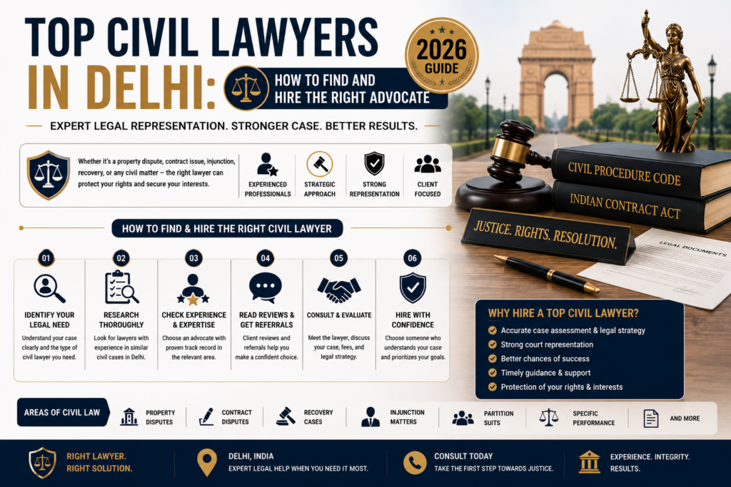Top Civil Lawyers Delhi (2026)