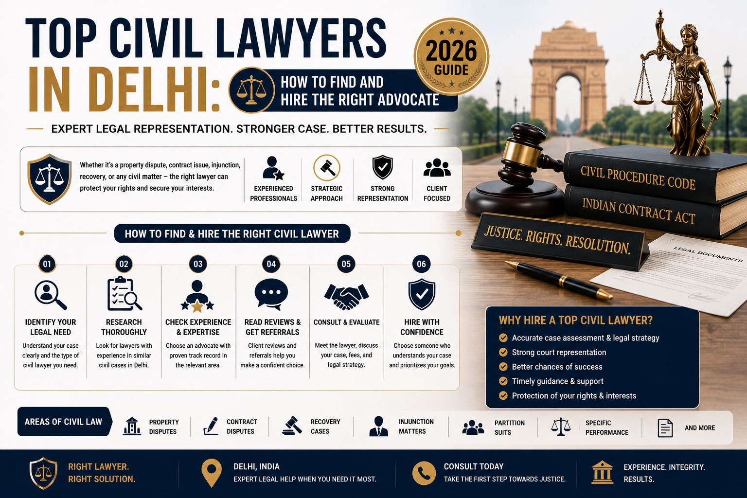 Top Civil Lawyers Delhi (2026)