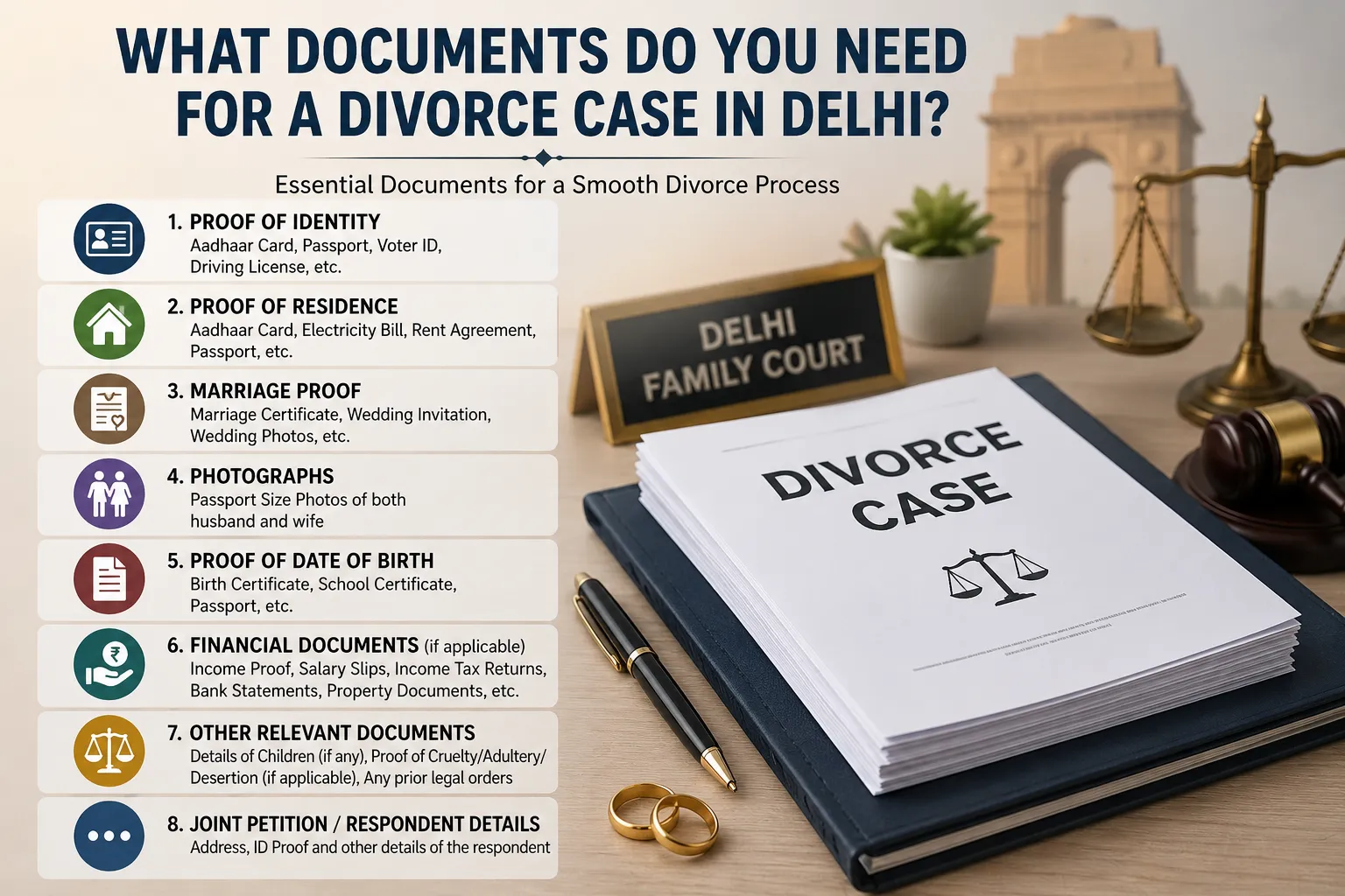 What Documents Do You Need for a Divorce Case in Delhi
