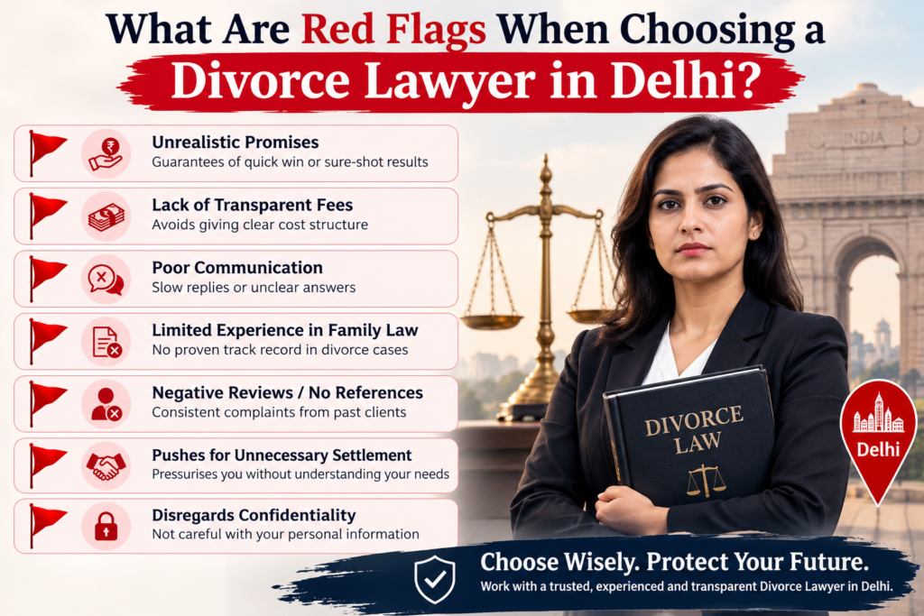 What Are Red Flags When Choosing a Divorce Lawyer in Delhi