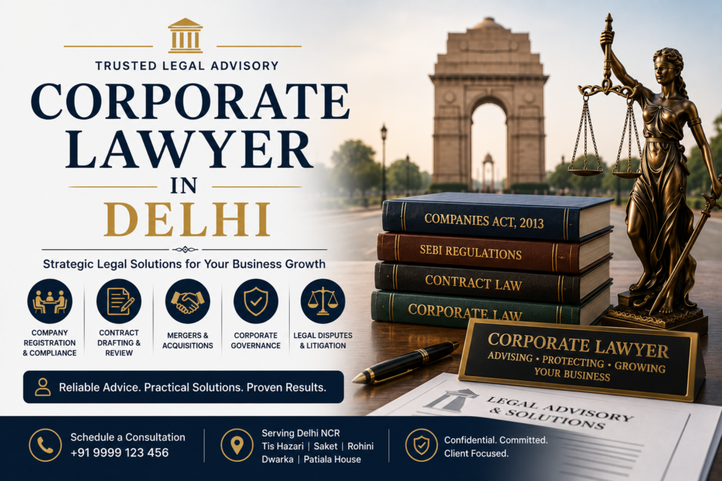 Corporate Lawyer in Delhi | Business Legal Services for Startups & SMEs