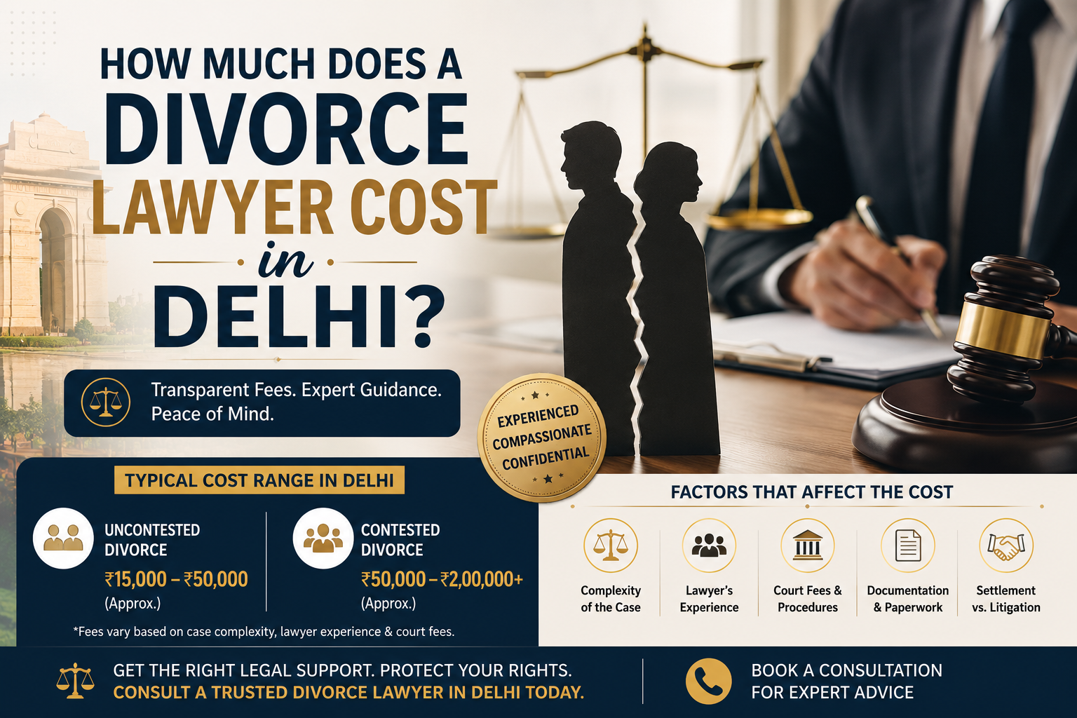 How Much Does a Divorce Lawyer Cost Delhi