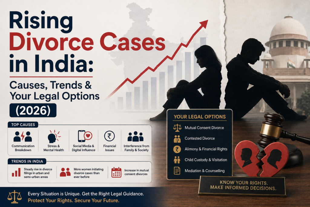 Rising Divorce Cases in India (2026): Causes, Trends & Legal Options