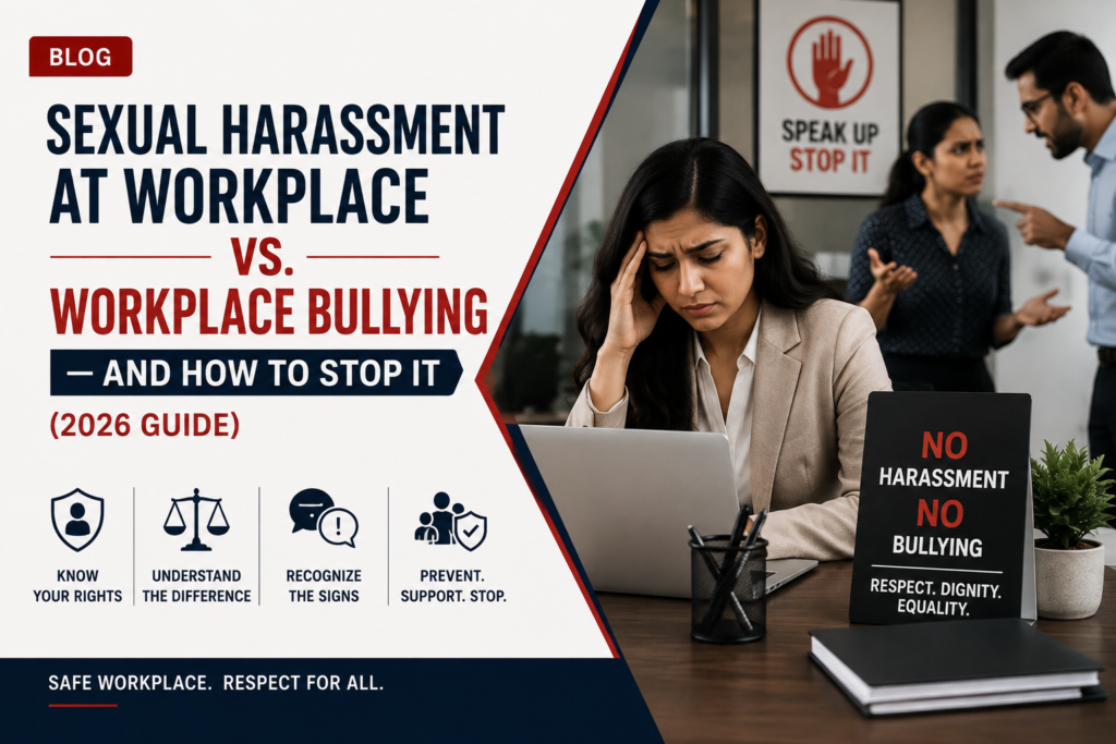 Sexual Harassment at Workplace vs. Workplace Bullying — And How to Stop It (2026 Guide)