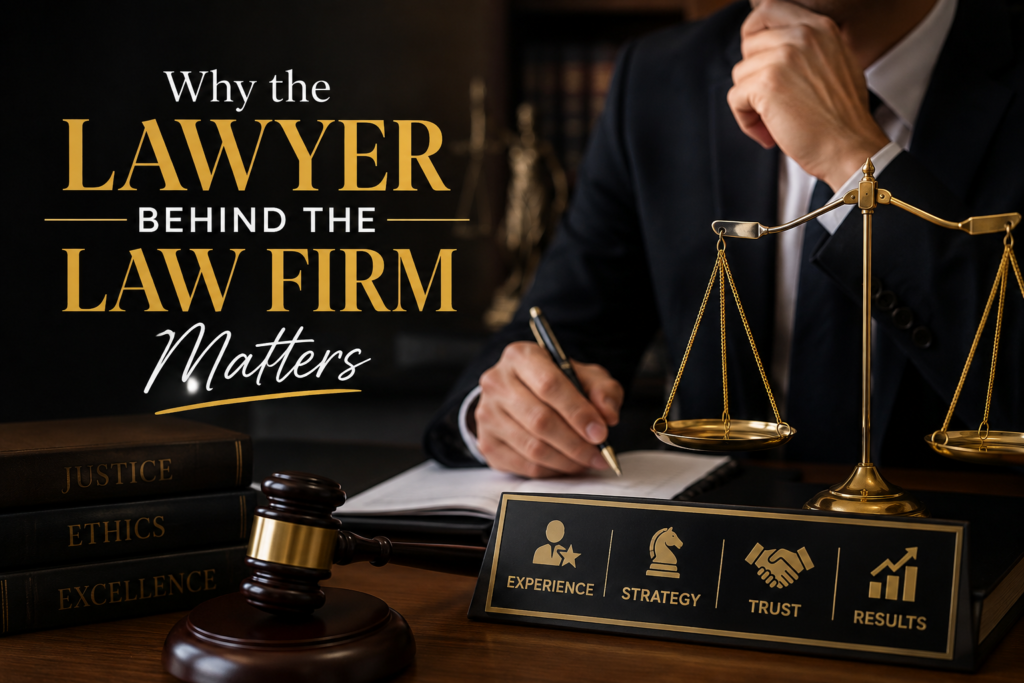 Why the Lawyer Behind the Law Firm Matters for Your Case