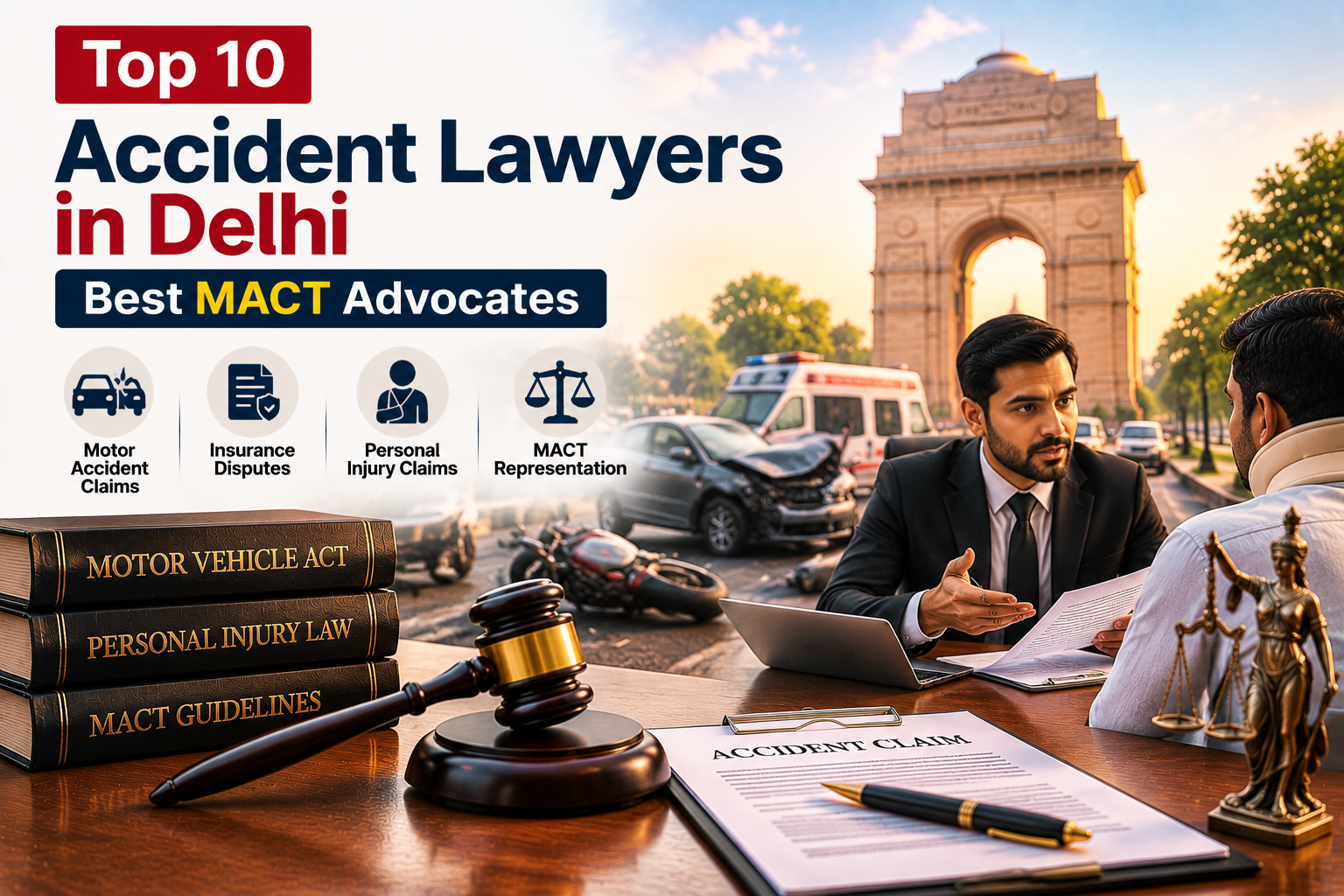 Top 10 Accident Lawyers in Delhi | Best MACT Advocates