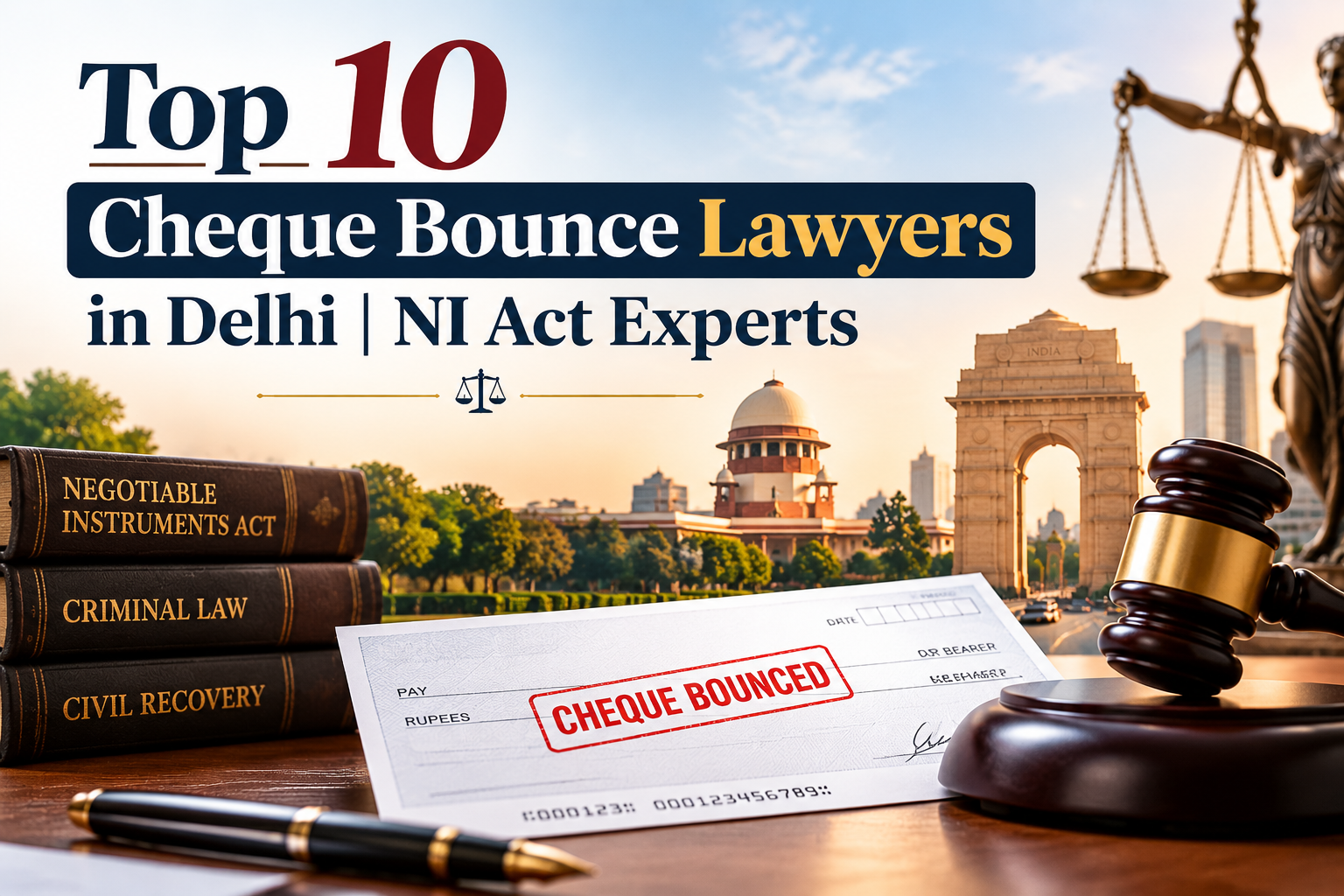 Top 10 Cheque Bounce Lawyers in Delhi | NI Act Experts