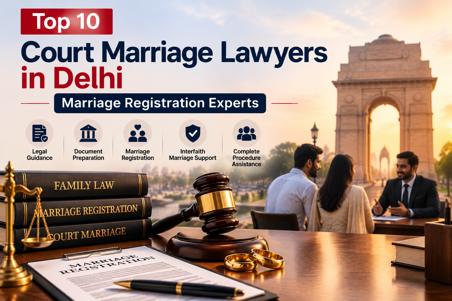 Top 10 Court Marriage Lawyers in Delhi | Marriage Registration Experts