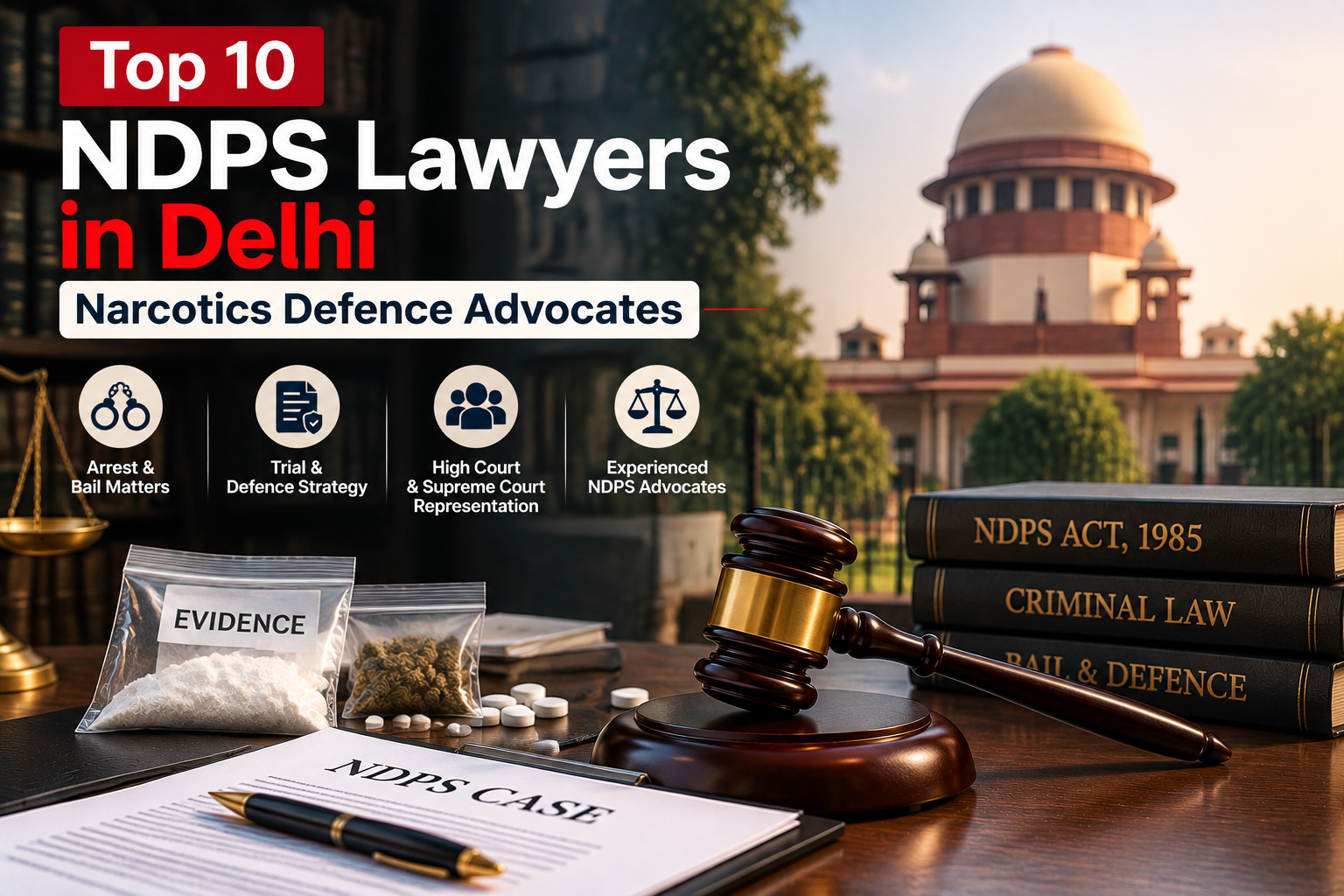 Top 10 NDPS Lawyers in Delhi | Narcotics Defence Advocates